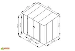 Abri De Jardin En Métal Monopente Look Bois Vieilli 3,17 M² -Promos Jardin Garage Magasin abri jardin metal aspect bois vieilli puit lumiere 149x213cm