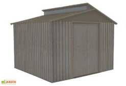 Abri De Jardin En Métal Look Bois Vieilli + Puit De Lumière 7,25 M² 8 Abri De Jardin En Métal Look Bois Vieilli + Puit De Lumière 7,25 M² -Promos Jardin Garage Magasin abri jardin metal aspect bois vieilli puit lumiere 257x285cm 1