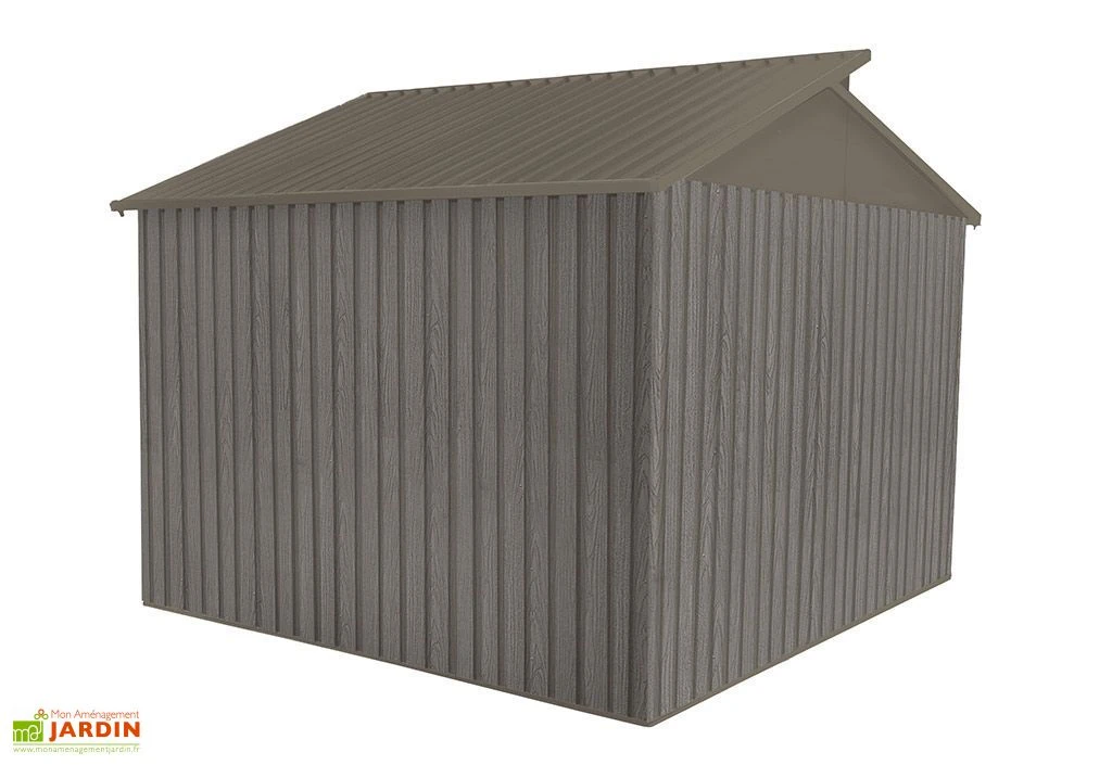 Abri De Jardin En Métal Look Bois Vieilli + Puit De Lumière 7,25 M² 3 Abri De Jardin En Métal Look Bois Vieilli + Puit De Lumière 7,25 M² – Image 3