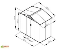 Abri De Jardin En Métal Look Bois Vieilli 2,43 M² 9 Abri De Jardin En Métal Look Bois Vieilli 2,43 M² -Promos Jardin Garage Magasin abri jardin metal cabane aspect bois vieilli 121x201cm 4