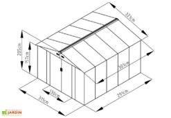 Abri De Jardin En Métal Look Bois Vieilli 9,66 M² 5 Abri De Jardin En Métal Look Bois Vieilli 9,66 M² -Promos Jardin Garage Magasin abri jardin metal cabane aspect bois vieilli 301x321cm
