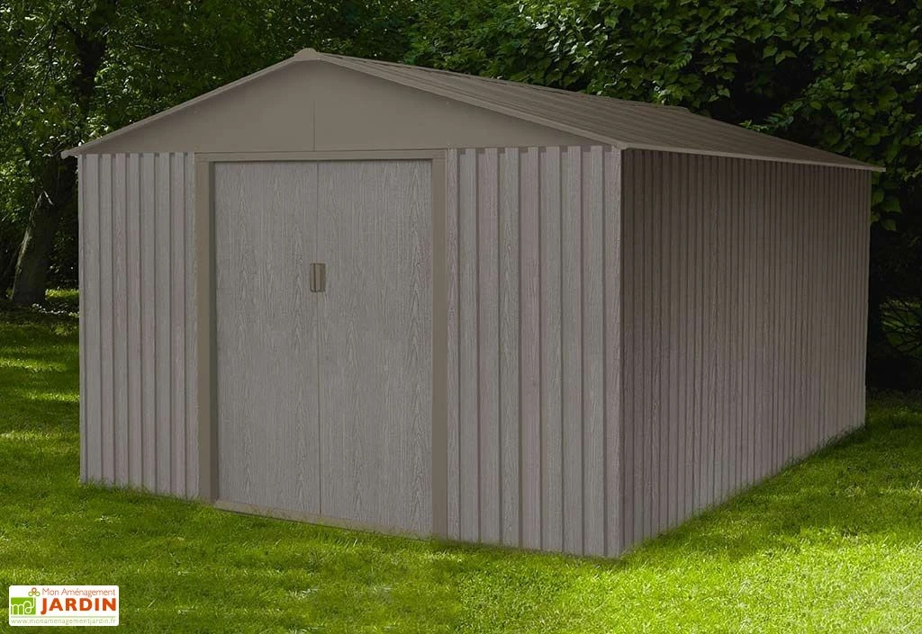 Abri De Jardin En Métal Look Bois Vieilli 13,51 M² 1 Abri De Jardin En Métal Look Bois Vieilli 13,51 M²