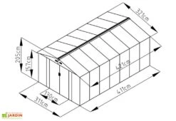 Abri De Jardin En Métal Look Bois Vieilli 13,51 M² 9 Abri De Jardin En Métal Look Bois Vieilli 13,51 M² -Promos Jardin Garage Magasin abri jardin metal cabane aspect bois vieilli 421x321cm 4