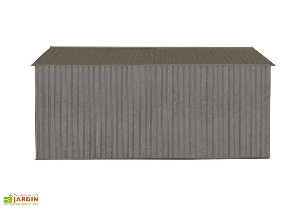 Abri De Jardin En Métal Look Bois Vieilli 13,51 M² 4 Abri De Jardin En Métal Look Bois Vieilli 13,51 M² – Image 4