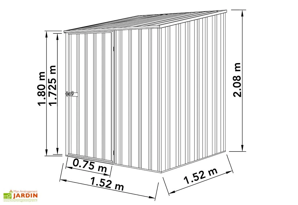 Abri De Jardin En Métal Cooper – 2,3 M² 2 Abri De Jardin En Métal Cooper – 2,3 M² – Image 2