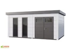 Abri De Jardin En Métal Avec Parois Vitrées Eleganto Plus – 19,3 M² 9 Abri De Jardin En Métal Avec Parois Vitrées Eleganto Plus – 19,3 M² -Promos Jardin Garage Magasin abri jardin metal parois vitrees blanc