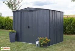 Abri De Jardin En Métal Gris Spacemaker Acier Galvanisé – 4,5 M² 8 Abri De Jardin En Métal Gris Spacemaker Acier Galvanisé – 4,5 M² -Promos Jardin Garage Magasin abri jardin metal spacemaker gris acier galvanise 250cm 1