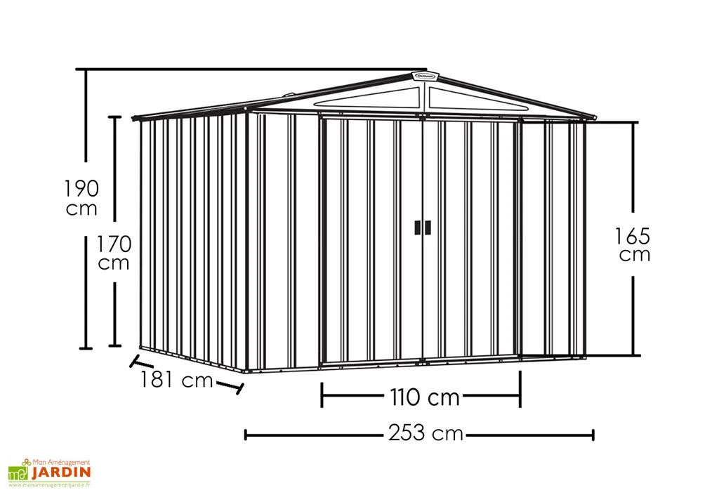 Abri De Jardin En Métal Gris Spacemaker Acier Galvanisé – 4,5 M² 4 Abri De Jardin En Métal Gris Spacemaker Acier Galvanisé – 4,5 M² – Image 4