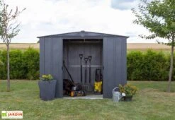 Abri De Jardin En Métal Gris Spacemaker Acier Galvanisé – 4,5 M² 11 Abri De Jardin En Métal Gris Spacemaker Acier Galvanisé – 4,5 M² -Promos Jardin Garage Magasin abri jardin metal spacemaker gris acier galvanise 250cm 4