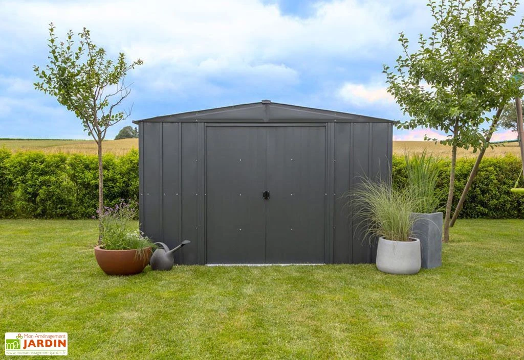 Abri De Jardin En Métal Gris Spacemaker Acier Galvanisé – 7 M² 3 Abri De Jardin En Métal Gris Spacemaker Acier Galvanisé – 7 M² – Image 3