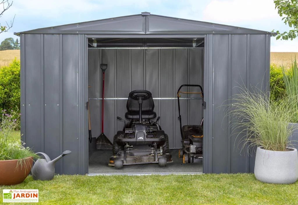 Abri De Jardin En Métal Gris Spacemaker Acier Galvanisé – 7 M² 2 Abri De Jardin En Métal Gris Spacemaker Acier Galvanisé – 7 M² – Image 2