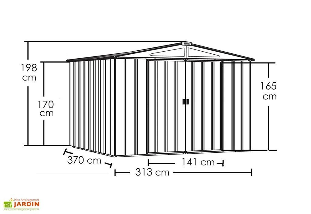 Abri De Jardin En Métal Gris Spacemaker Acier Galvanisé – 11 M² 6 Abri De Jardin En Métal Gris Spacemaker Acier Galvanisé – 11 M² – Image 6