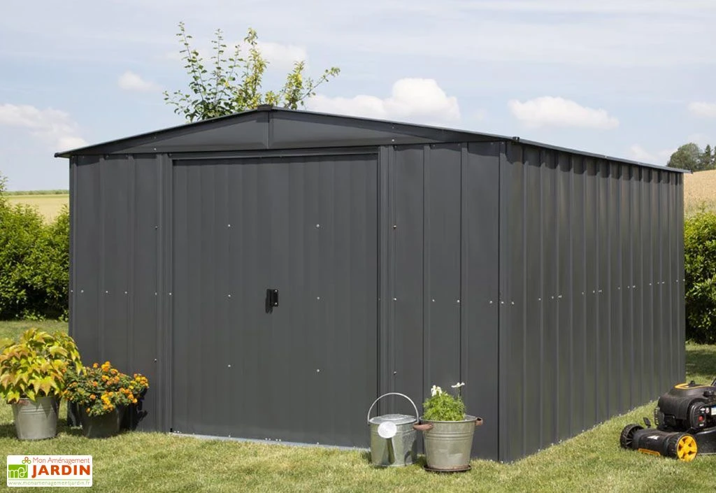 Abri De Jardin En Métal Gris Spacemaker Acier Galvanisé – 11 M² 3 Abri De Jardin En Métal Gris Spacemaker Acier Galvanisé – 11 M² – Image 3