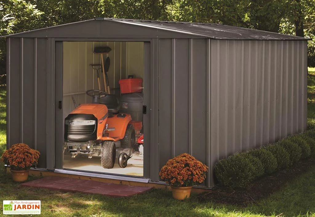 Abri De Jardin En Métal Gris Spacemaker Acier Galvanisé – 11 M² 4 Abri De Jardin En Métal Gris Spacemaker Acier Galvanisé – 11 M² – Image 4