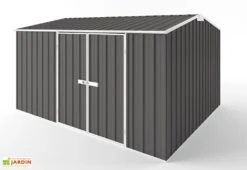 Abri De Jardin En Métal Galvanisé Gris 11 M² 0,35 Mm -Promos Jardin Garage Magasin abri jardin metal zincalume galvanise 300x375cm 2