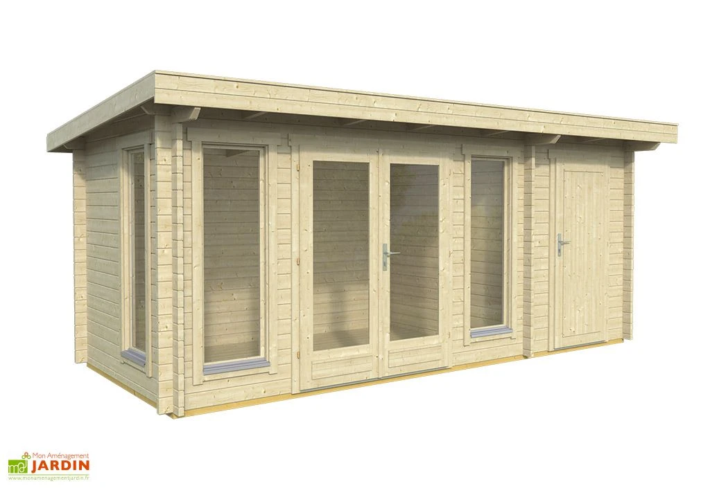 Abri De Jardin Moderne En Bois D’épicéa Brut Milford – 14,68 M² 1 Abri De Jardin Moderne En Bois D’épicéa Brut Milford – 14,68 M²