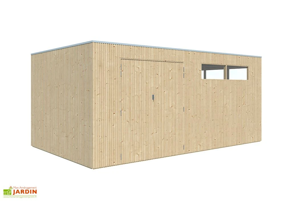 Abri De Jardin En Bois D’épicéa Brut 26 Mm – 14,9 M² 2 Abri De Jardin En Bois D’épicéa Brut 26 Mm – 14,9 M² – Image 2