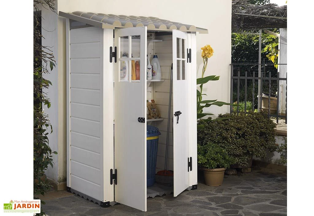 Abri De Jardin Mural En PVC Evo 100 Beige (82x122cm) 1 Abri De Jardin Mural En PVC Evo 100 Beige (82x122cm)