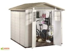 Abri De Jardin En PVC Evo 240 Beige (242x202cm) 4 Abri De Jardin En PVC Evo 240 Beige (242x202cm) -Promos Jardin Garage Magasin abri jardin mural pvc garofalo evo 240