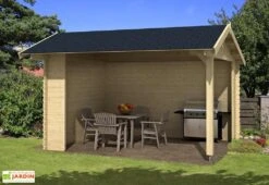 Abri De Jardin Ouvert En Bois D’épicéa Brut Kirian 300 – 11,4 M²