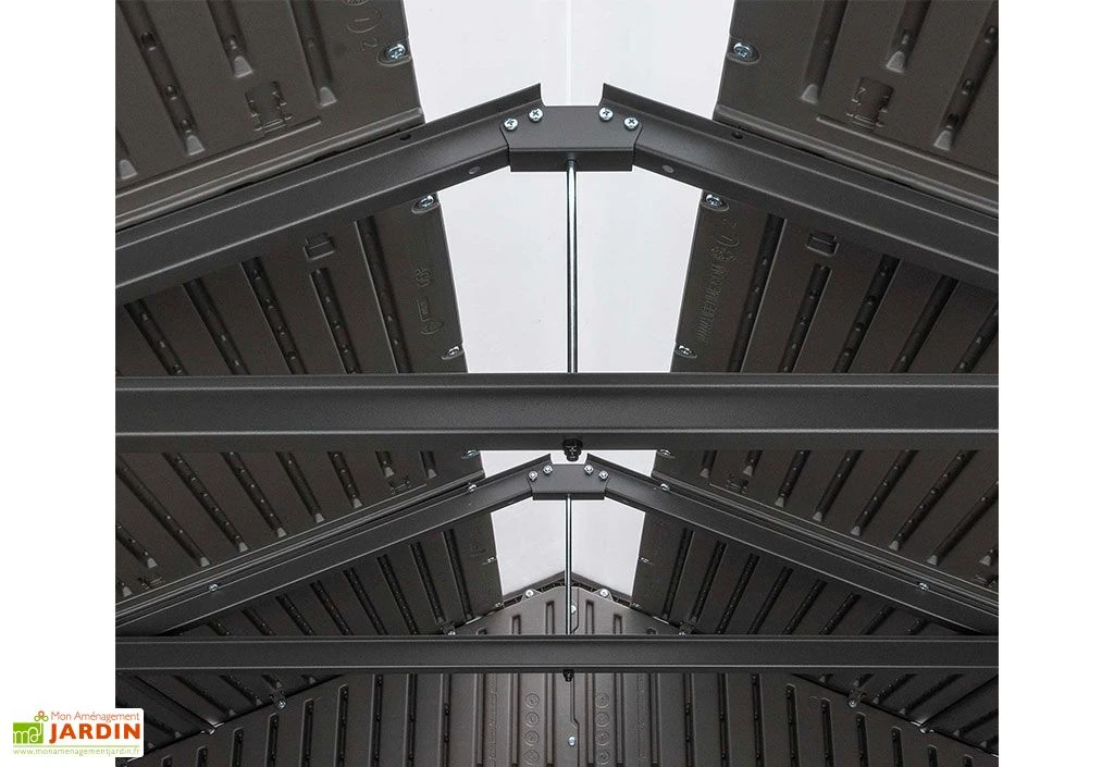 Lifetime Abri De Jardin En Polyéthylène Imitation Bois Et Acier Inox 4,5 M² 4 Lifetime Abri De Jardin En Polyéthylène Imitation Bois Et Acier Inox 4,5 M² – Image 4