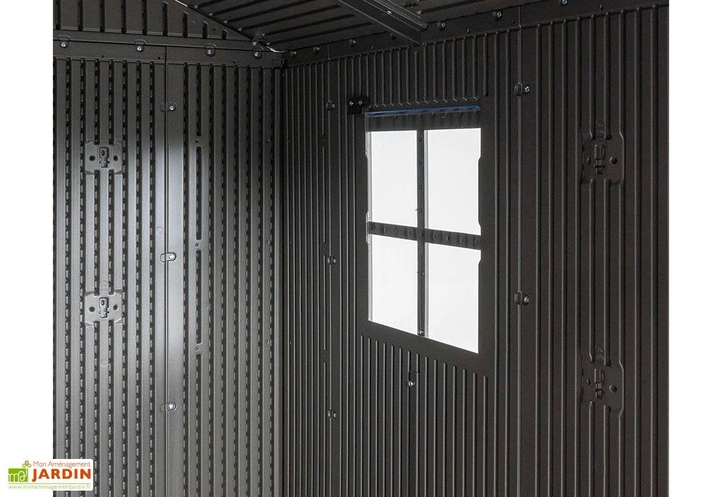 Lifetime Abri De Jardin En Polyéthylène Imitation Bois Et Acier Inox 4,5 M² 3 Lifetime Abri De Jardin En Polyéthylène Imitation Bois Et Acier Inox 4,5 M² – Image 3