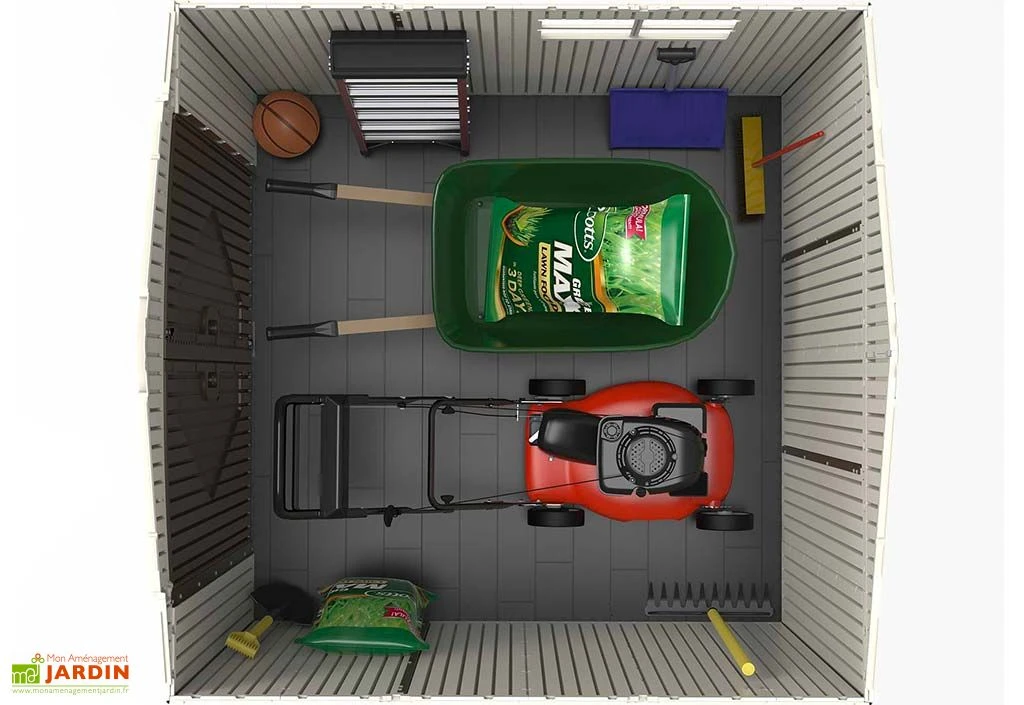 Lifetime Abri De Jardin En Polyéthylène Imitation Bois Et Acier Inox 4,5 M² 6 Lifetime Abri De Jardin En Polyéthylène Imitation Bois Et Acier Inox 4,5 M² – Image 6