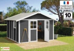 Grosfillex Abri De Jardin PVC Deco 11 (Rouge - Anthracite - Moka) -Promos Jardin Garage Magasin abri jardin pvc deco11 gris 1 1 1
