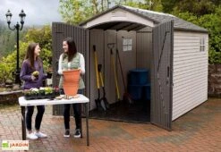 Abri De Jardin En PVC Et Acier Inoxydable Lifetime Landmark 8 M² 11 Abri De Jardin En PVC Et Acier Inoxydable Lifetime Landmark 8 M² -Promos Jardin Garage Magasin abri jardin pvc lifetime landmark 8m2 5 1