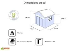 Keter Abri De Jardin PVC Brossium 759 (229x287) 11 Keter Abri De Jardin PVC Brossium 759 (229x287) -Promos Jardin Garage Magasin abri jardin resine brossium 759 dimensions