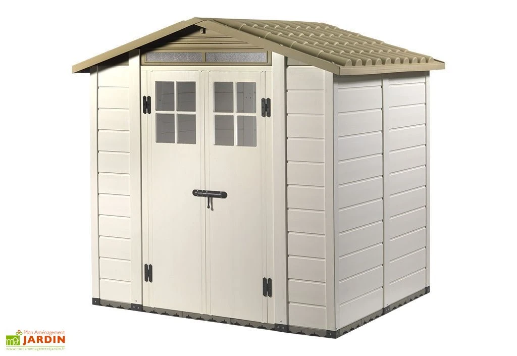 Abri De Jardin En PVC Evo 240 Beige (242x202cm) 3 Abri De Jardin En PVC Evo 240 Beige (242x202cm) – Image 3