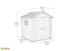 Keter Abri De Jardin PVC Brossium 757 (229x223) 10 Keter Abri De Jardin PVC Brossium 757 (229x223) -Promos Jardin Garage Magasin abri jardin resine gris brossium 4