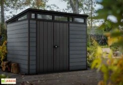 Abri De Jardin En Résine Keter 6 M² Monopente Anthracite – Cortina 97 -Promos Jardin Garage Magasin abri jardin resine keter gris anthracite