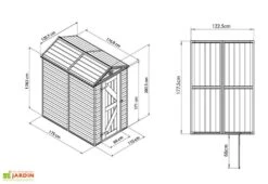 Abri De Jardin Skylight 2,1 M² Gris/Noir | Palram - Canopia 8 Abri De Jardin Skylight 2,1 M² Gris/Noir | Palram - Canopia -Promos Jardin Garage Magasin abri jardin resine polycarbonate palram skylight 4x6 gris deco 2x1m