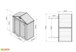 Abri De Jardin En Polycarbonate 1 X 2 M – Skylight Amber 6x3 8 Abri De Jardin En Polycarbonate 1 X 2 M – Skylight Amber 6x3 -Promos Jardin Garage Magasin abri jardin resine polycarbonate palram skylight 6x3 rouge amber 1x2m 2