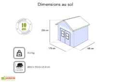 Keter Abri De Jardin En Résine Premium 65 (152x185) -Promos Jardin Garage Magasin abri jardin resine premium 65 dimensions