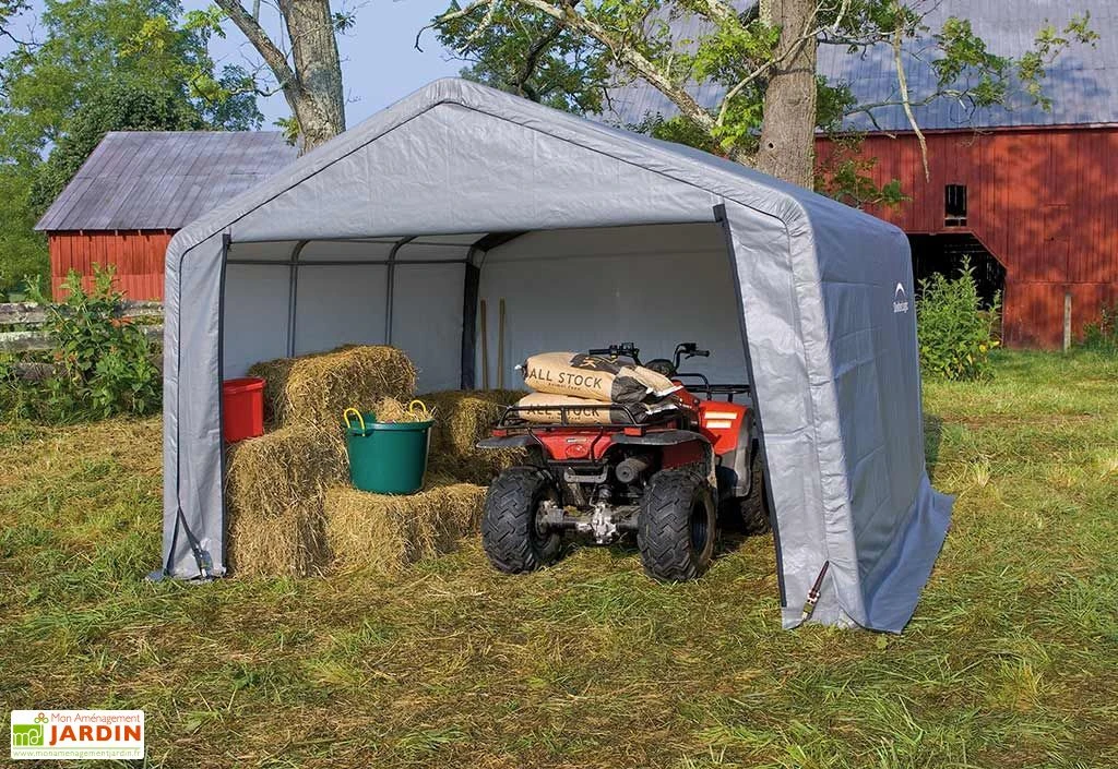 Abri De Jardin Souple En Acier Et Polyéthylène 14 M² 5 Abri De Jardin Souple En Acier Et Polyéthylène 14 M² – Image 5