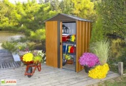 Abri De Jardin En Acier Galvanisé Imitation Bois Woodlake – 1,84 M² 7 Abri De Jardin En Acier Galvanisé Imitation Bois Woodlake – 1,84 M² -Promos Jardin Garage Magasin abri jardin spacemaker metal imitation bois woodlake