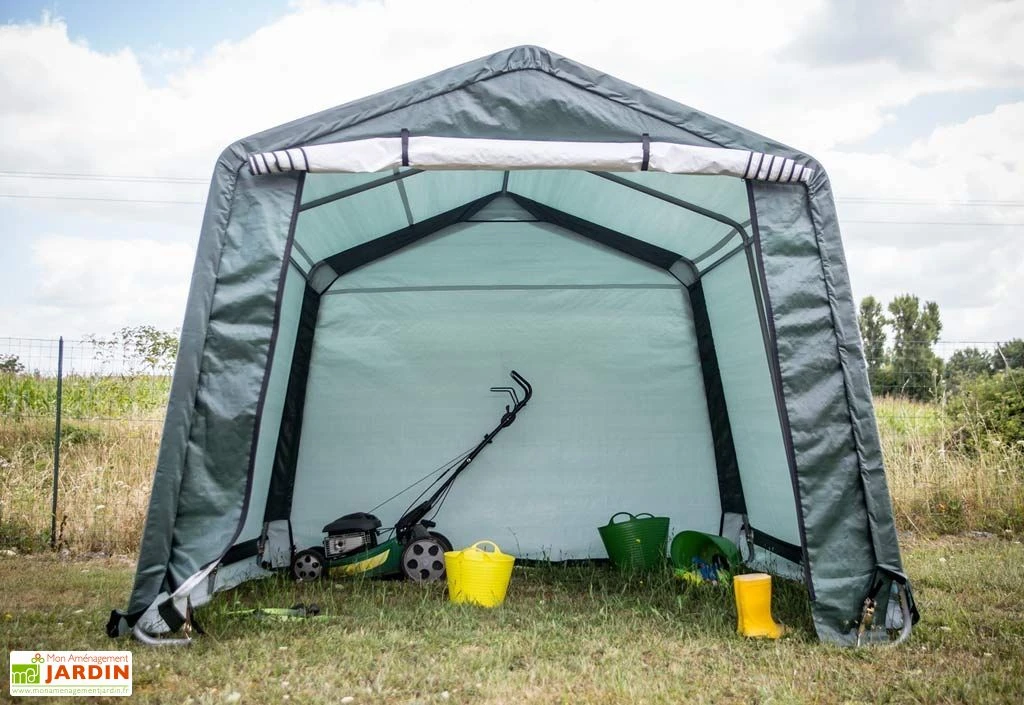 Abri De Jardin En Toile Renforcée Avec Porte Amovible - 305 X 305 Cm 4 Abri De Jardin En Toile Renforcée Avec Porte Amovible - 305 X 305 Cm – Image 4