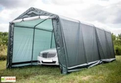 Abri De Jardin En Toile Renforcée Avec Porte Amovible - 305 X 610 Cm 10 Abri De Jardin En Toile Renforcée Avec Porte Amovible - 305 X 610 Cm -Promos Jardin Garage Magasin abri jardin toile polyethylene structure acier epoxy 305x610x244cm grande porte bache impermeable indechirable 1