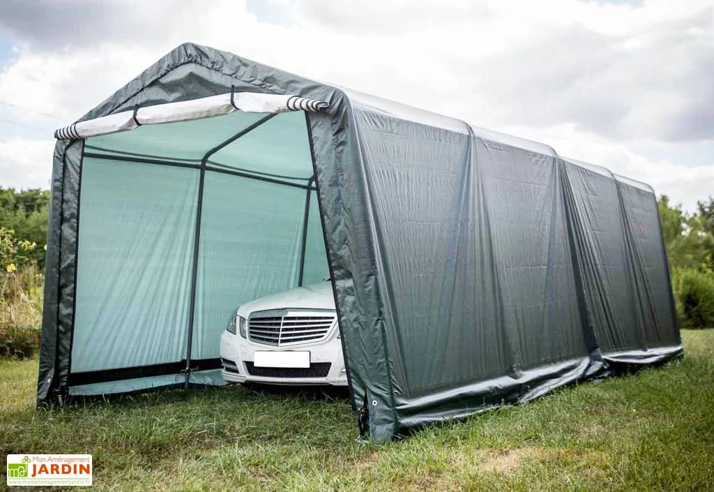 Abri De Jardin En Toile Renforcée Avec Porte Amovible - 305 X 610 Cm 5 Abri De Jardin En Toile Renforcée Avec Porte Amovible - 305 X 610 Cm – Image 5