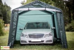 Abri De Jardin En Toile Renforcée Avec Porte Amovible - 305 X 610 Cm 9 Abri De Jardin En Toile Renforcée Avec Porte Amovible - 305 X 610 Cm -Promos Jardin Garage Magasin abri jardin toile polyethylene structure acier epoxy 305x610x244cm grande porte bache impermeable indechirable 2