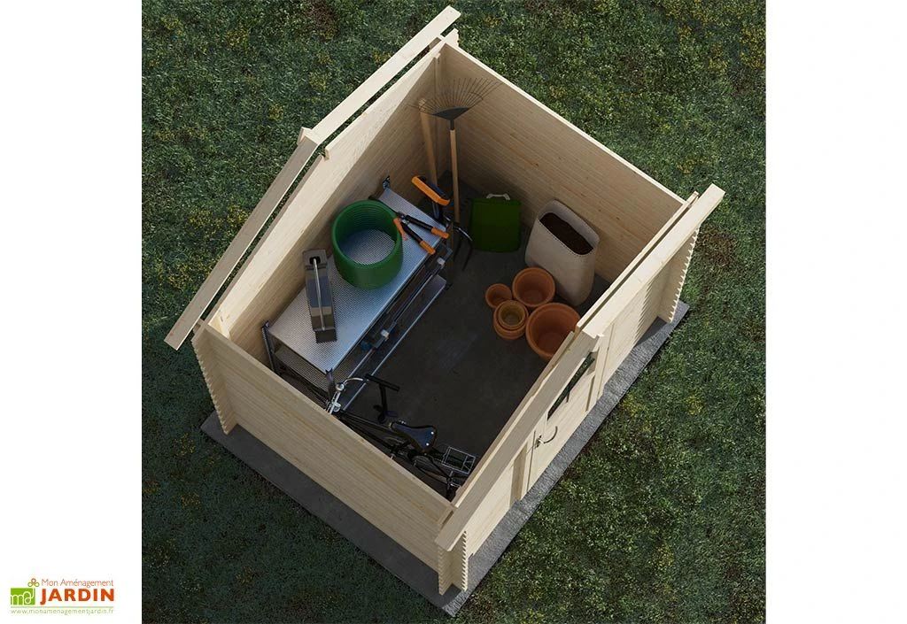 Abri De Jardin En Bois D’épicéa Brut Juno – 4,9 M² 3 Abri De Jardin En Bois D’épicéa Brut Juno – 4,9 M² – Image 3