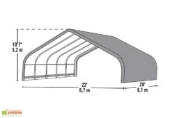 Abri Souple Pour Animaux En Polyéthylène 40,9 M² -Promos Jardin Garage Magasin abri souple animaux polyethylene 40m2