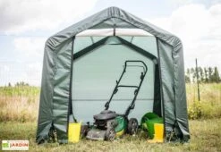 Abri De Jardin En Toile Renforcée Avec Porte Amovible - 183 X 183 Cm -Promos Jardin Garage Magasin abri toile renforce polyethylene 183x183x183cm impermeable porte amovible 1