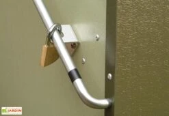 Coffre De Rangement Métal Vélos Vert (196x89x133) 11 Coffre De Rangement Métal Vélos Vert (196x89x133) -Promos Jardin Garage Magasin abri velo acier galvanise vert trimetals 2