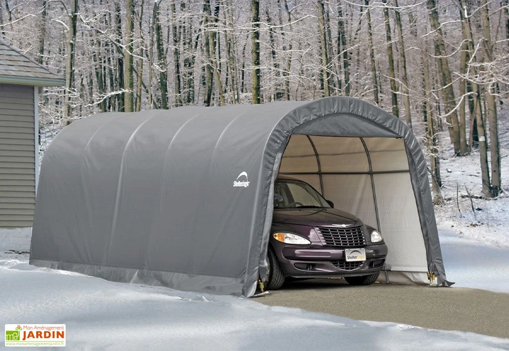 Abri Voiture En Toile : Polyéthylène Gris 610 X 370 Cm – 22,57 M² 2 Abri Voiture En Toile : Polyéthylène Gris 610 X 370 Cm – 22,57 M² – Image 2