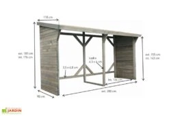 Abri Range-Bûches En Bois Montréal - 3,4 M³ -Promos Jardin Garage Magasin abri buche montreal 1