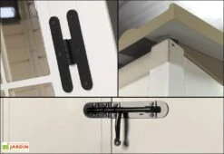 Abri De Jardin Mural En PVC Evo 100/1 Beige (82x122cm) -Promos Jardin Garage Magasin abro jardin mural resine pvc evo100 garofalo 3