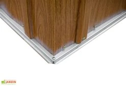 Abri De Jardin En Acier Galvanisé Imitation Bois Woodlake - 2,93 M² -Promos Jardin Garage Magasin angle exterieur cabanon jardin metal
